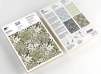 BREVPAPPER / NOTERINGSBLOCK A5 WILLIAM MORRIS