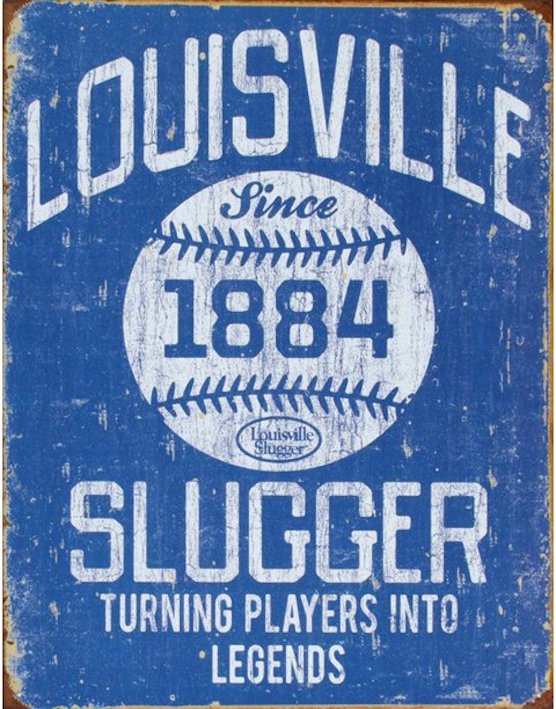 Plåtskylt retro – Louisville Slugger 32x41cm