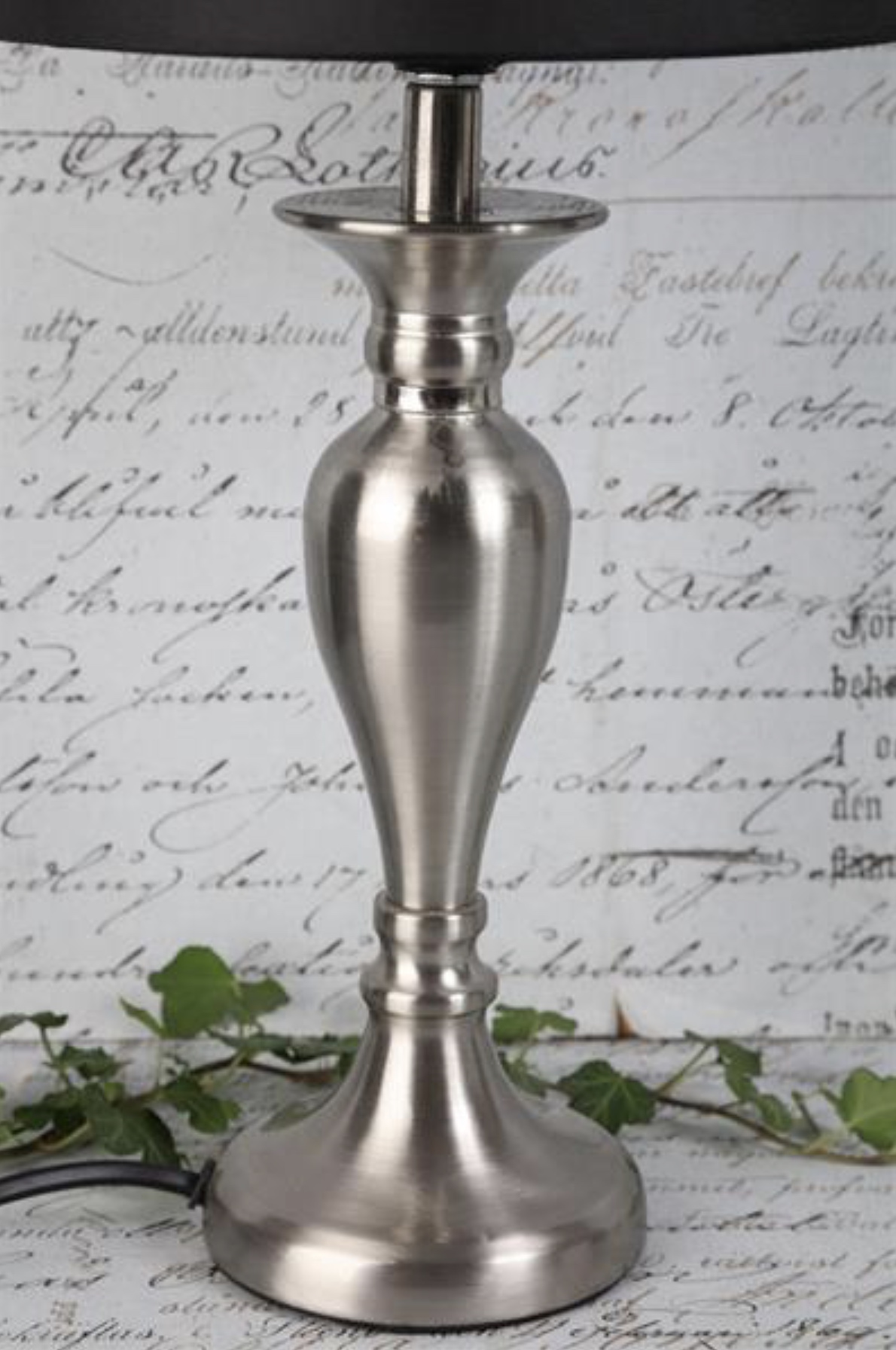 LAMPFOT ZEBRA I BORSTAD SILVER&nbsp;H30 cm