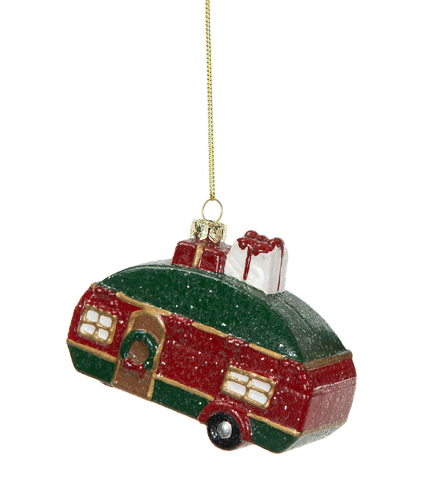 Julkula retro Husvagn i poly 10x8cm