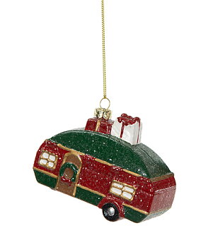 Julkula retro Husvagn i poly 10x8cm