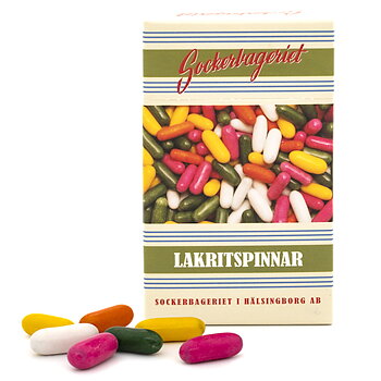Lakritspinnar i klassisk retroask 100g