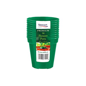 Plastkruka 3'' gröna Ø:7,6cm 10-pack