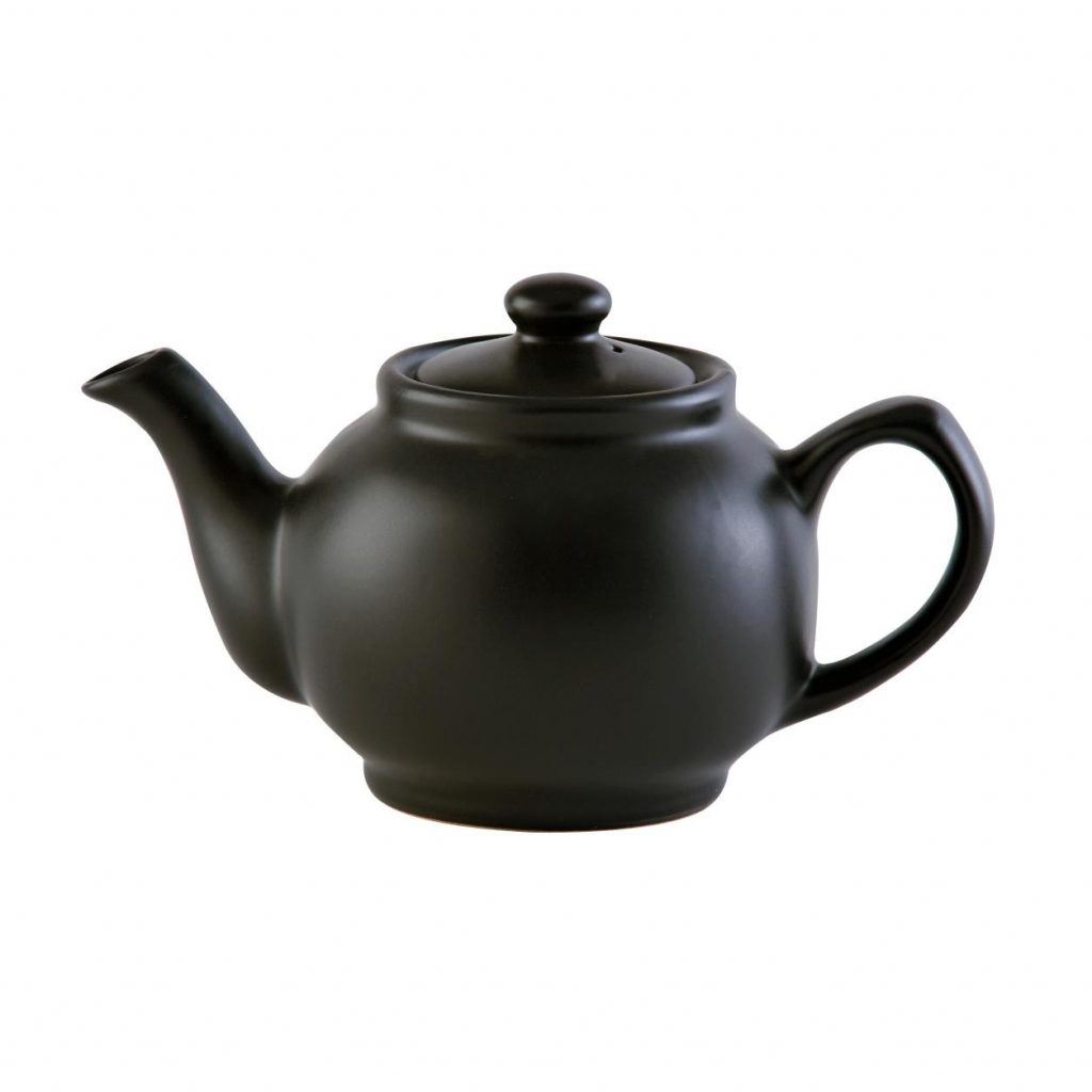 Tekanna P&K matt svart i stengods, rymmer 1,1 liter