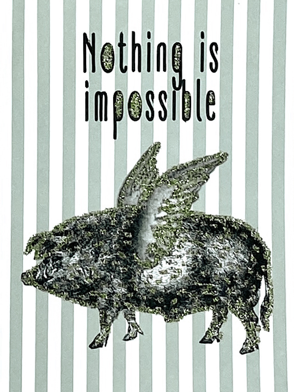 Presentkort med kuvert – Nothing is impossible 9x13cm - 3