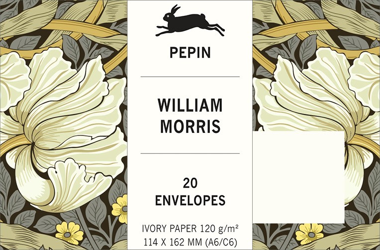 C6-kuvert med mönster av William Morris, 20 st