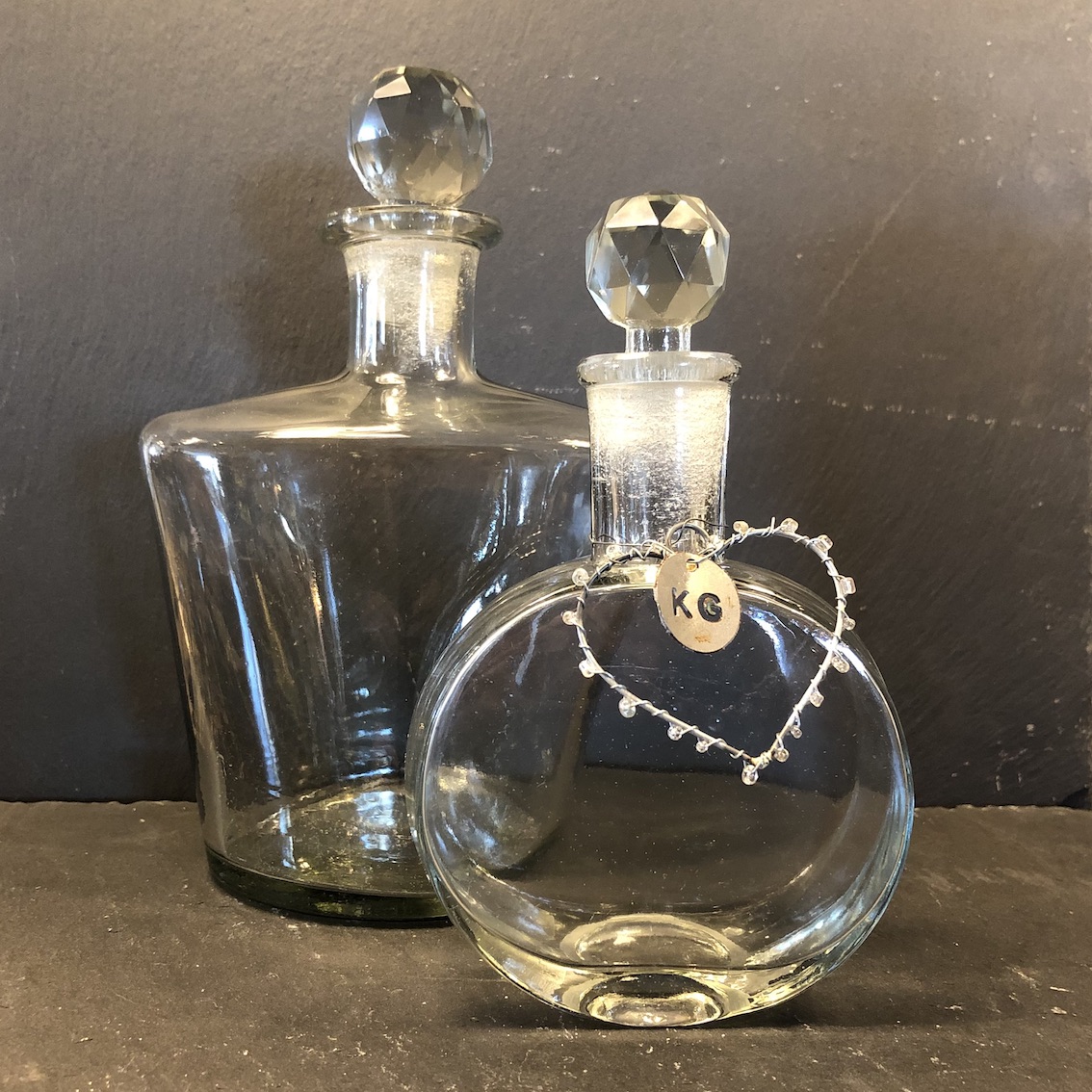 Glasflaska med prismakork H:22cm - 3