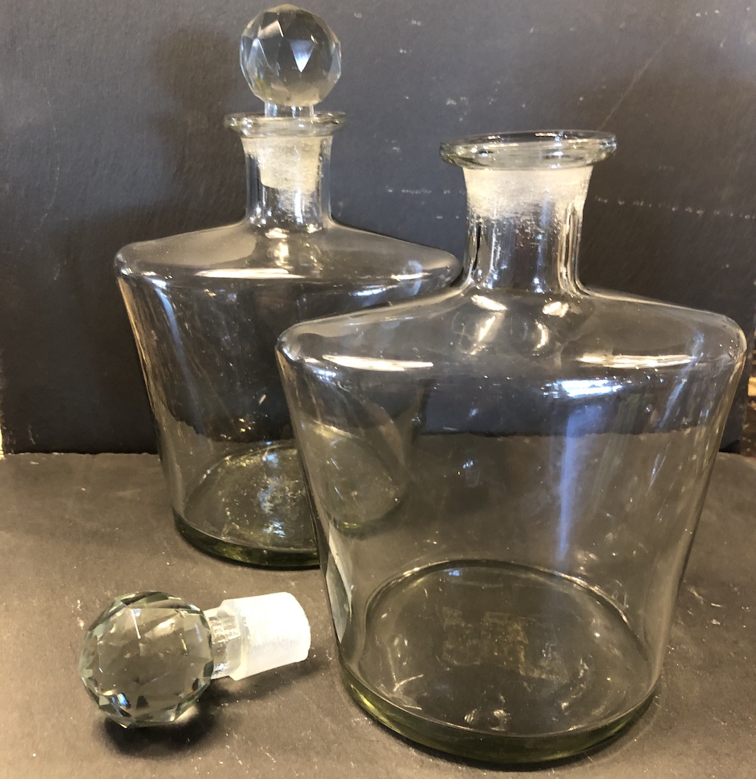 Glasflaska med prismakork H:22cm - 2