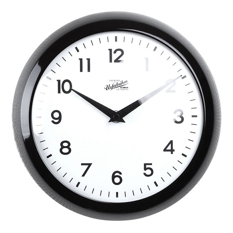Väggklocka Folke Svart Ø:24cm - 2
