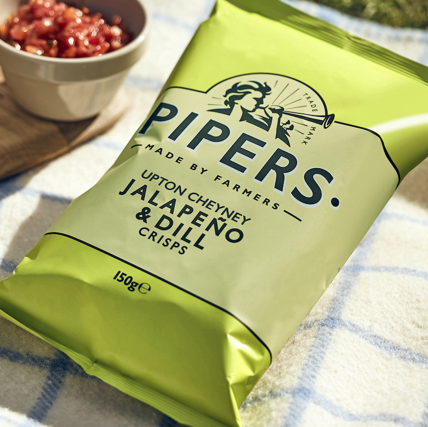 Chips – Pipers jalapeño & dill, 150g
