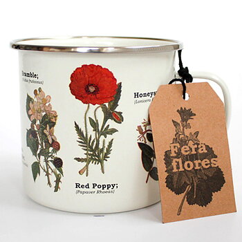 Emaljmugg Wild Flowers – motiv med vilda blommor 500ml