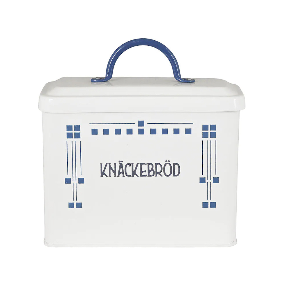 Plåtburk Ines KNÄCKEBRÖD Blå 17,5x8x13cm - 2