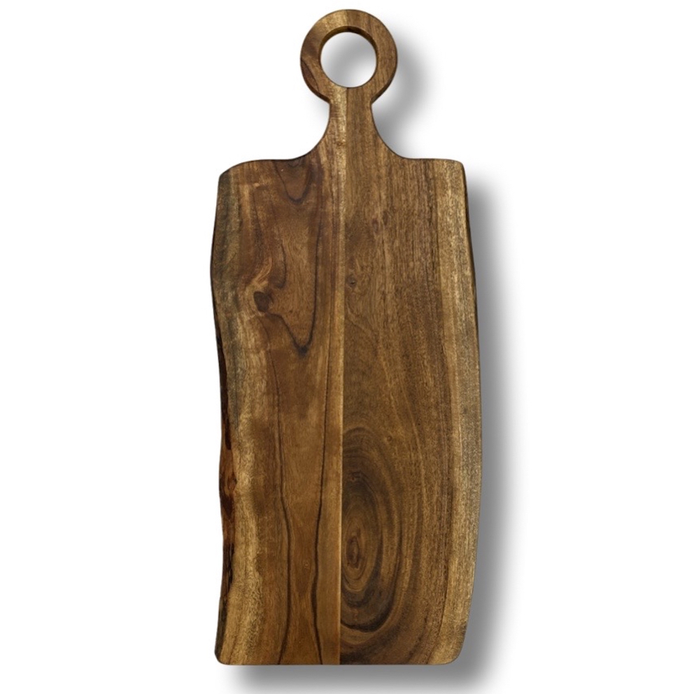 Skärbräda / Tapasbräda WOODY EDGE i oljad Akacia 25x65cm