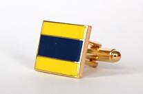 Manschettknapp signalflagga bokstaven D