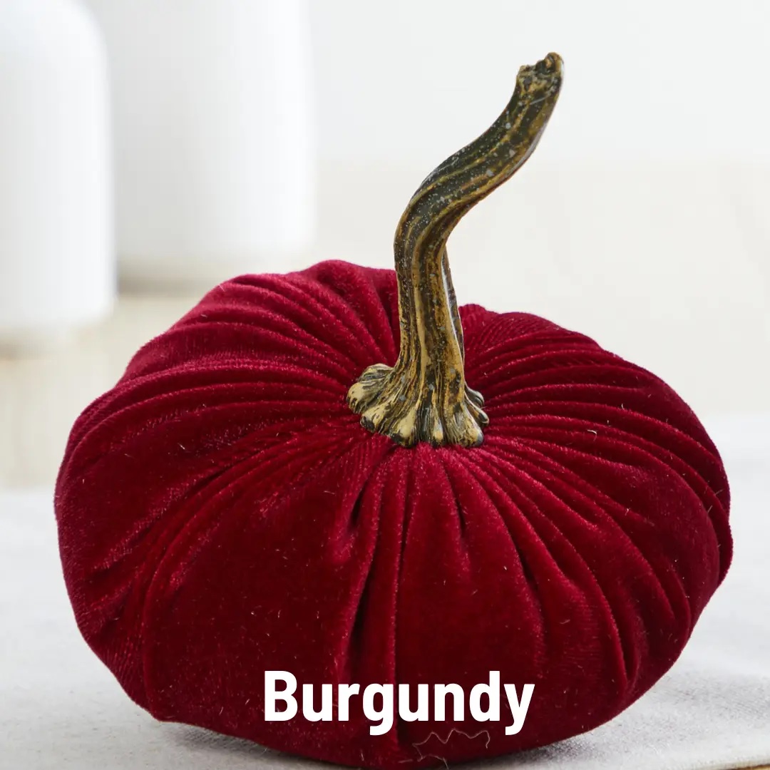 Sammetspumpa Liten BURGUNDY - Handgjord Ø≈12,7cm