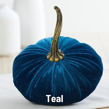 Sammetspumpa Liten Teal / Mörkblå - Handgjord Ø≈12,7cm