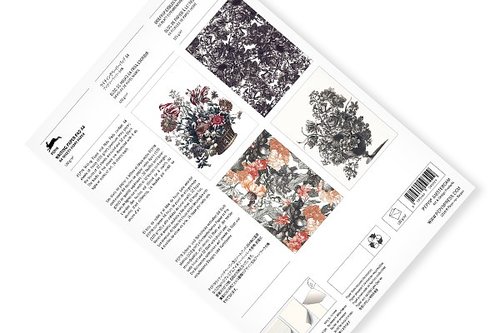 BREVPAPPER A4 64st – FLORAL ENGRAVINGS / BLOMSTERGRAVERADE - 3