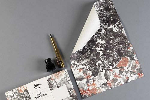 BREVPAPPER A4 64st – FLORAL ENGRAVINGS / BLOMSTERGRAVERADE - 2