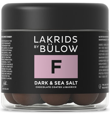 BÜLOW – F Lakrits – DARK & SEA SALT, söt lakrits & mörk choklad