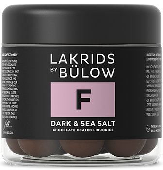BÜLOW – F Lakrits – DARK & SEA SALT, söt lakrits & mörk choklad