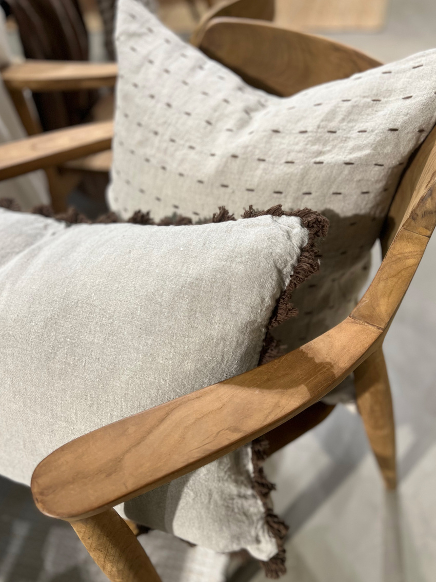 Kuddfodral HARRIET Mörk nougat i 100% linne OEKO-TEX® 45x45cm - 4