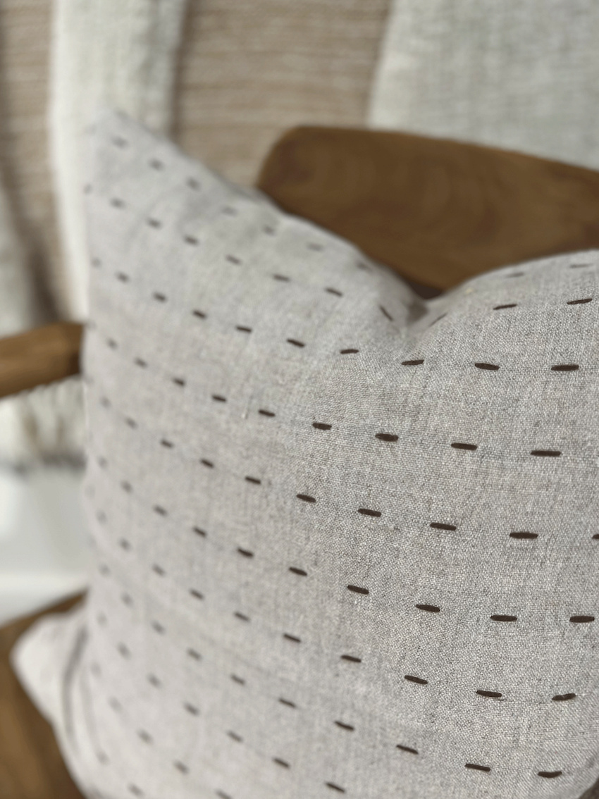 Kuddfodral HARRIET Mörk nougat i 100% linne OEKO-TEX® 45x45cm - 2
