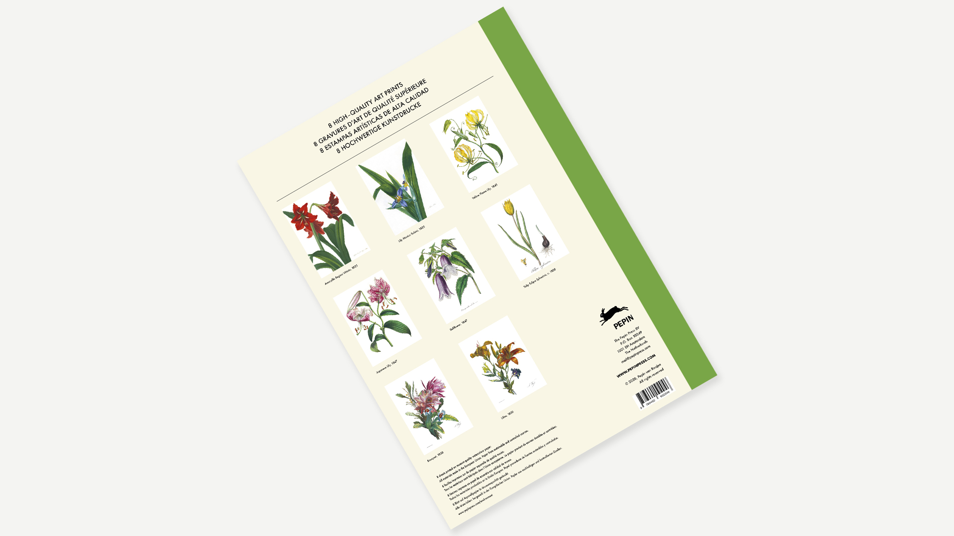 Art Portfolio FLOWER – Lyxig mapp med 8 lösa konstblad 30x42cm - 2