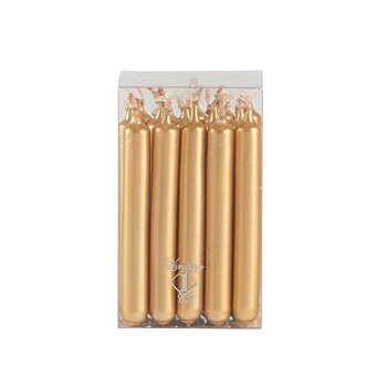 Julgransljus GULD H:10,2cm Ø:1,2cm 20-pack