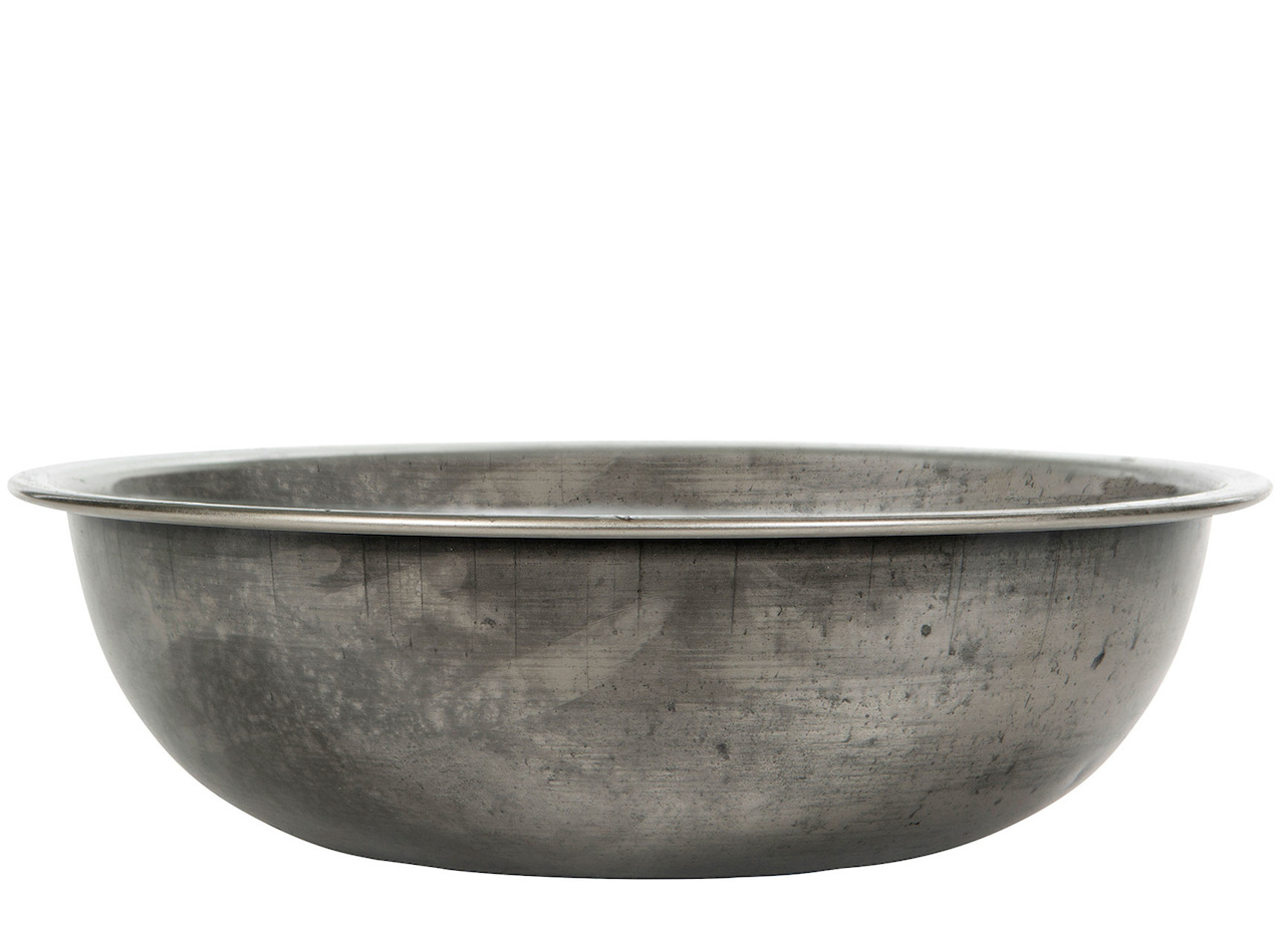 Skål i metall silver cloudy / rusty Ø:30cm