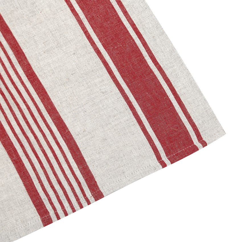 Kökshanddukar Lukas i 70% linne OEKO-TEX® – två olika i rött & natur 40x60cm 2-pack - 3