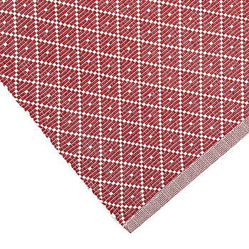 Löpare ELLA Recycled OEKO-TEX® – Mörkröd & beige 15x140cm