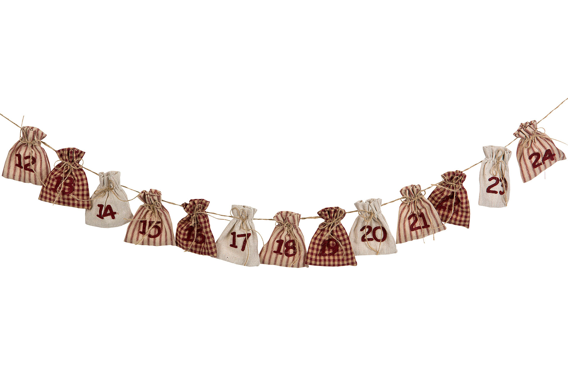 ADVENTSKALENDER SMÅ FINA PÅSAR 1-24 180CM