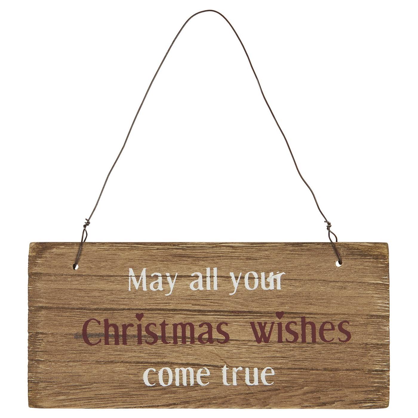 Träskylt – May all your Christmas wishes come true 7x15cm - 2