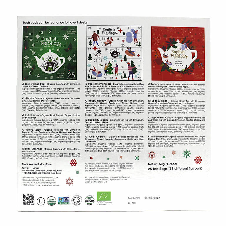 ENGLISH TEA SHOP – Adventskalender / Tekalender EKO – Grön Puzzle Box - 2