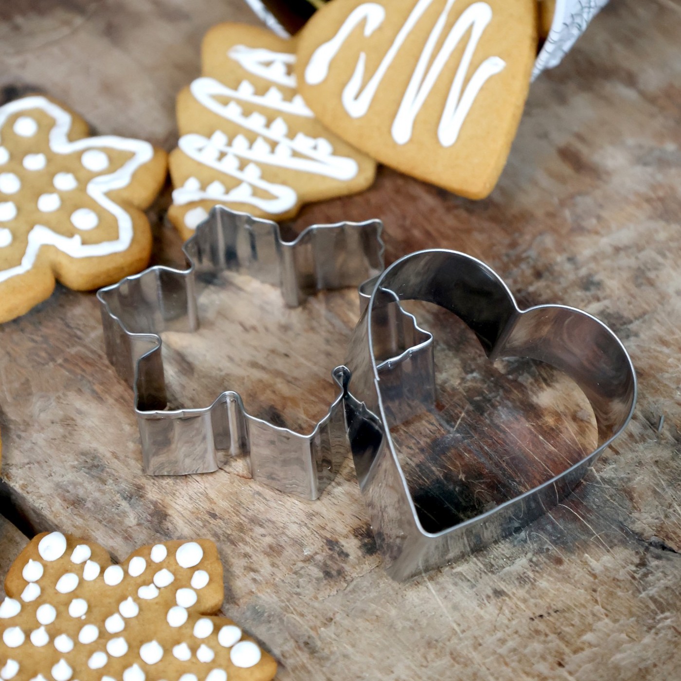 Pepparkaksformar i rostfritt stål – två stycken i ett set - 7