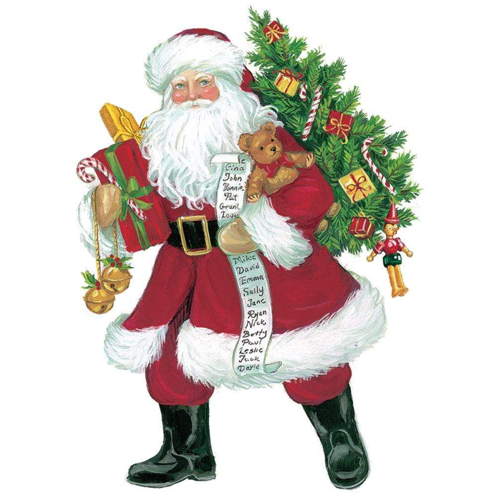 Paketkort utstansad tomte – Lynn Haney Santa 4-pack - 2