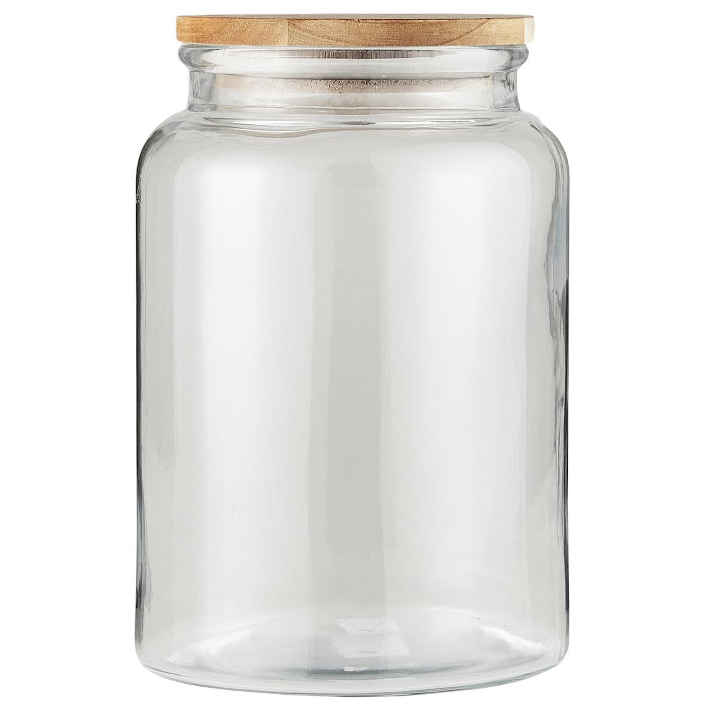 Glasburk m trälock 3 Liter  H:18,5cm Ø:16cm - 2