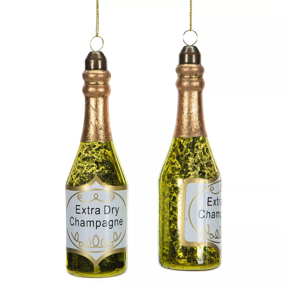 Julkula i glas – Champagneflaska 4x14cm Pris/st - 2