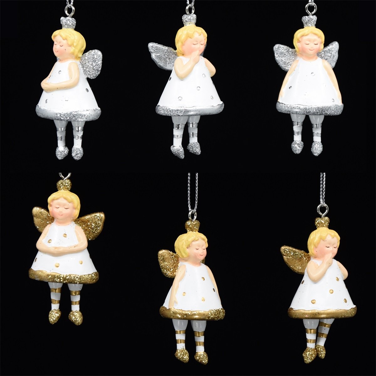Ängel med krona & hänge H:6,5cm pris/styck