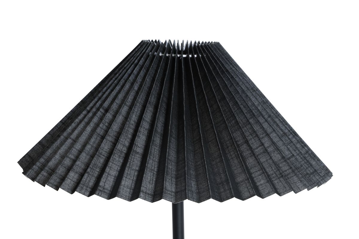 Lampskärm Veckad Svart 10x40x22