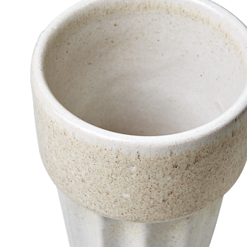 Lattekopp COSTA i keramik – Beige Ø:8 H:14cm