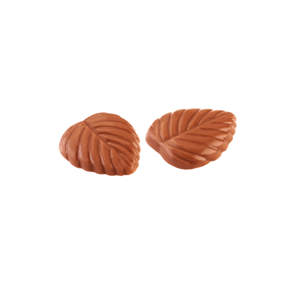 Löv av ljus choklad i en vacker plåtask 60g - 4