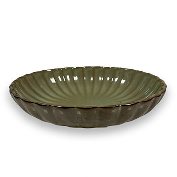 Skål / Serveringsfat JOY i stengods – Grass Stor Ø:30cm