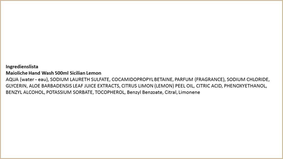 Maioliche Liquid Soap – Sicilian Lemon 500ml - 2