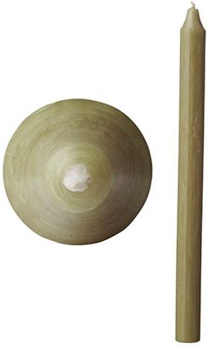 Kronljus Mossgrön Rustik