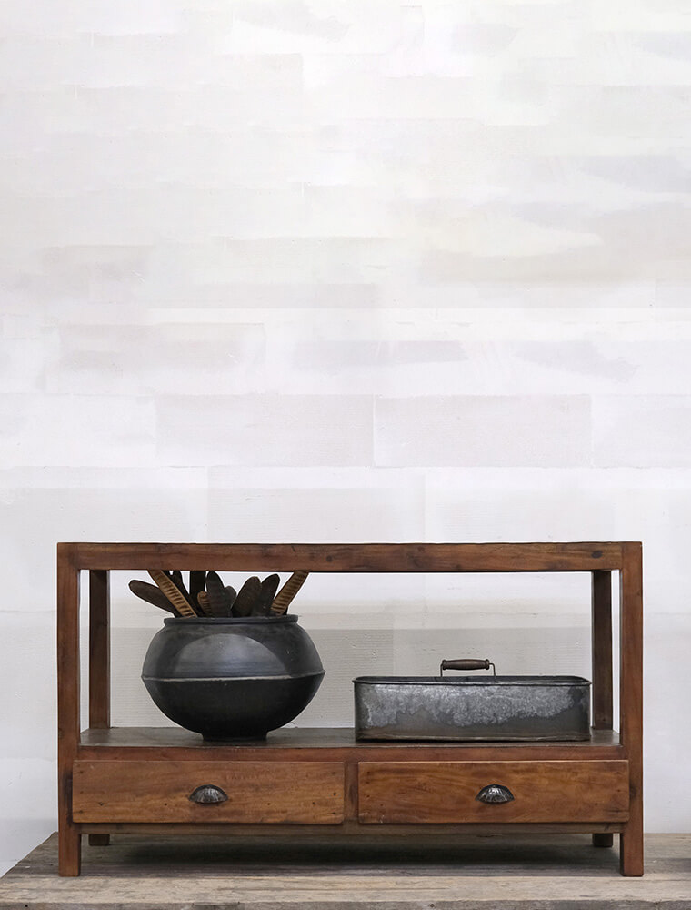 Förvaringslåda / korg AGUSTIN i järn med trähandtag 24x57x22cm - 5
