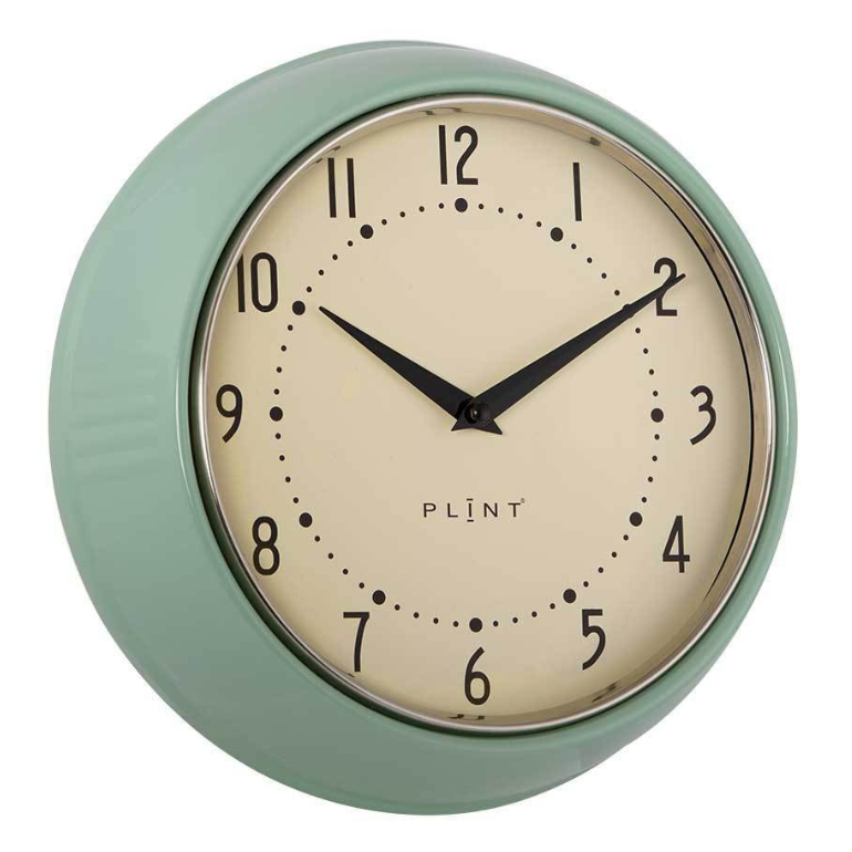 Väggklocka RETRO Mintgrön Ø:23cm - 2