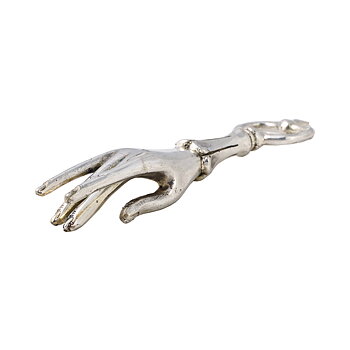 Kapsylöppnare hand silverpläterad brons