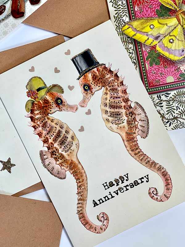 Presentkort med kuvert – Happy Anniversary 9x13cm
