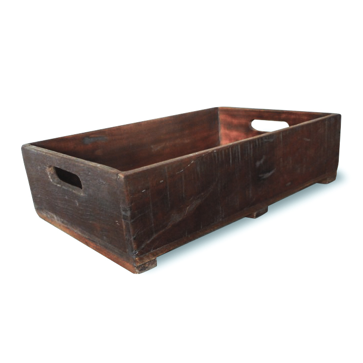 Låda / Bricka VINTAGE i återvunnet trä 30x13x46cm - 4